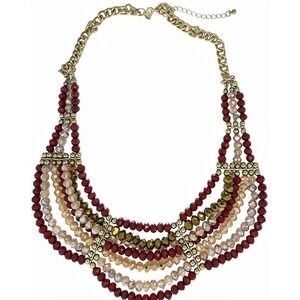 Bib Necklace Ladies Statement Bohemian Southwestern Ethnic 7 Layer Multicolor